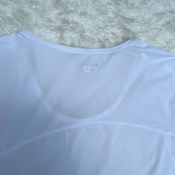 Athleta Kettlebella Train white Tee size Large - Picture 5 of 5